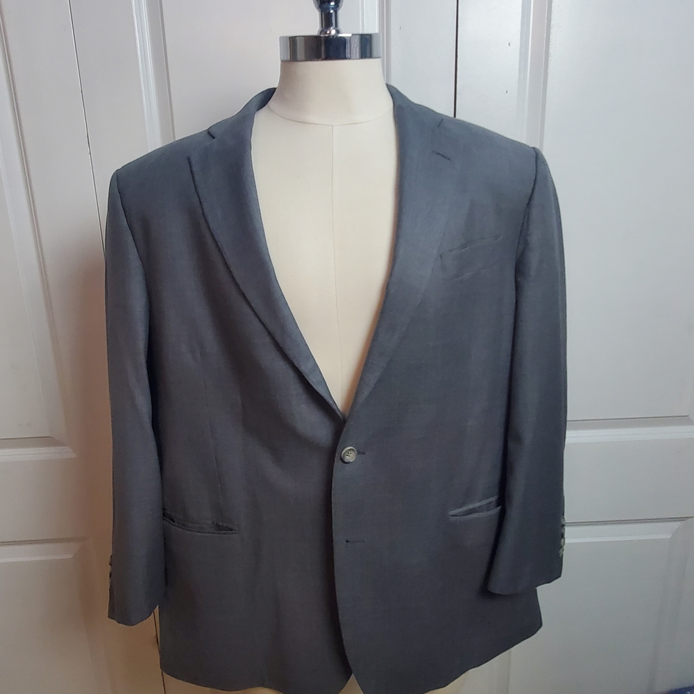 Brooks Brothers 1818 Saxxon Mens Size 48R Blazer Madison Fit Gray - Luxury - $$$